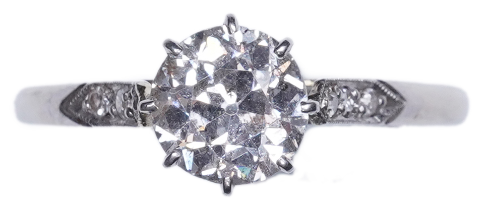 A diamond engagement ring, first half 20th century